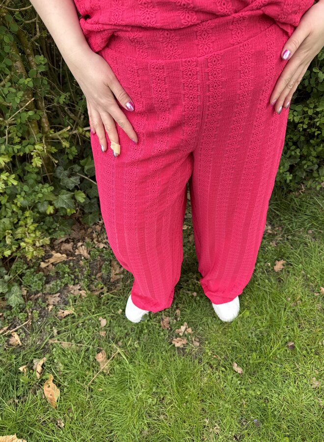 VMCCASSANDRA HW WIDE PANTS JRS CUR Coral Paradise