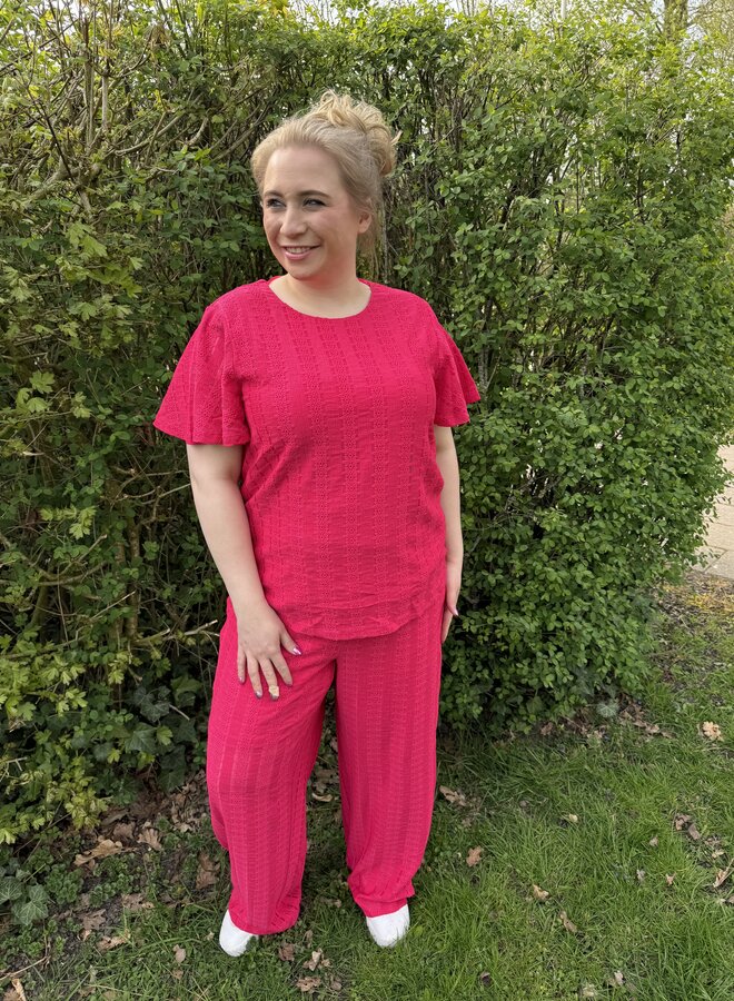 VMCCASSANDRA HW WIDE PANTS JRS CUR Coral Paradise