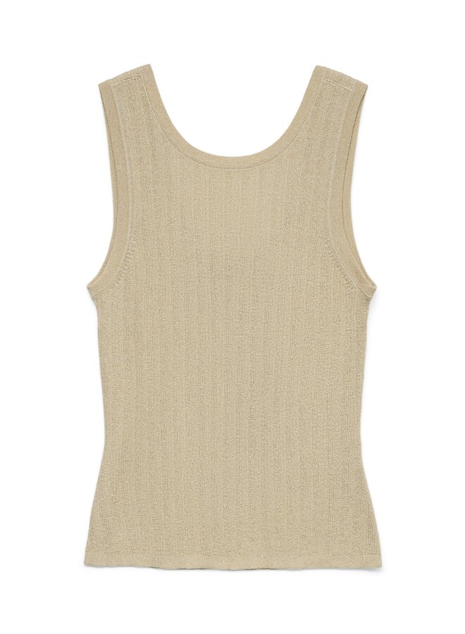 VMCSECRET SHORE SL U-BACK TOP SE CUR Oatmeal/W. GOLD LU