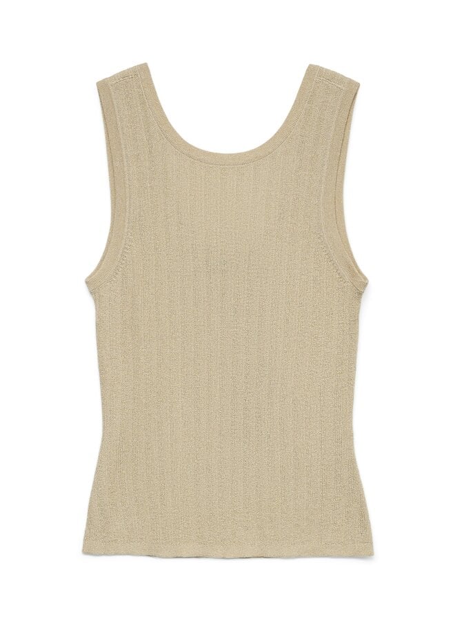 VMCSECRET SHORE SL U-BACK TOP SE CUR Oatmeal/W. GOLD LU