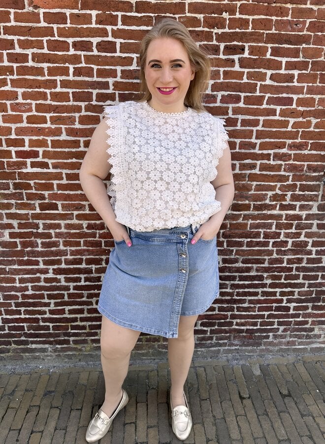 CARLESLY REG LB DNM SKORT TAI Light Blue Denim