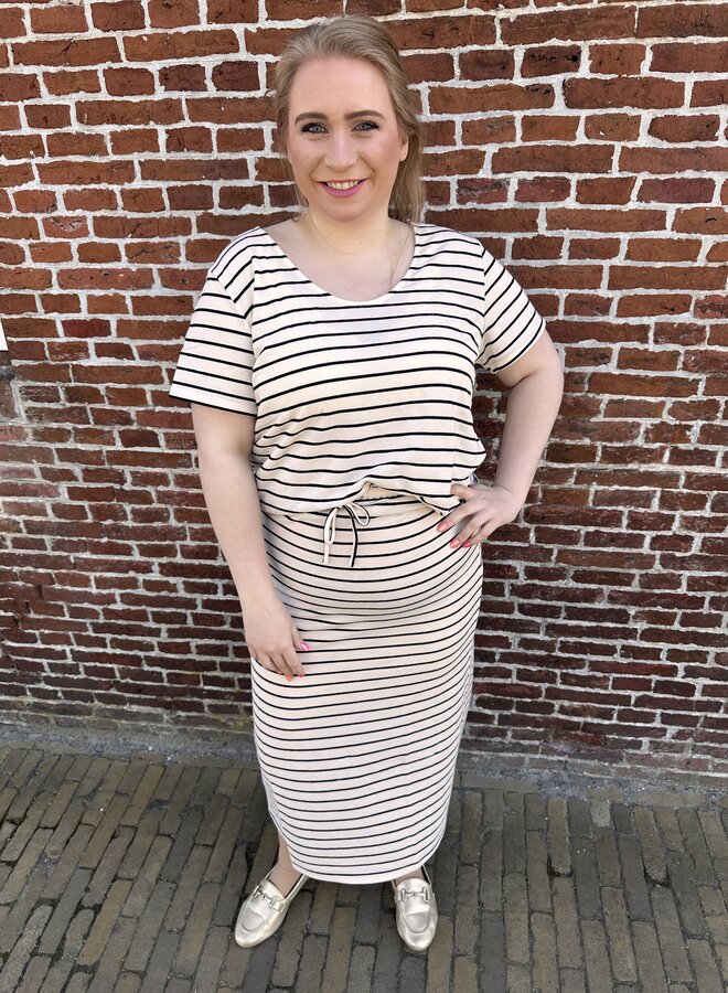 CARJANA LOOSE SWEAT SKIRT JRS  Cloud Dancer/Black