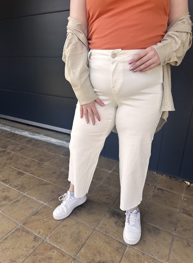 VMCWILD KAYLA HR 7/8 WIDE PANT CUR Snow White