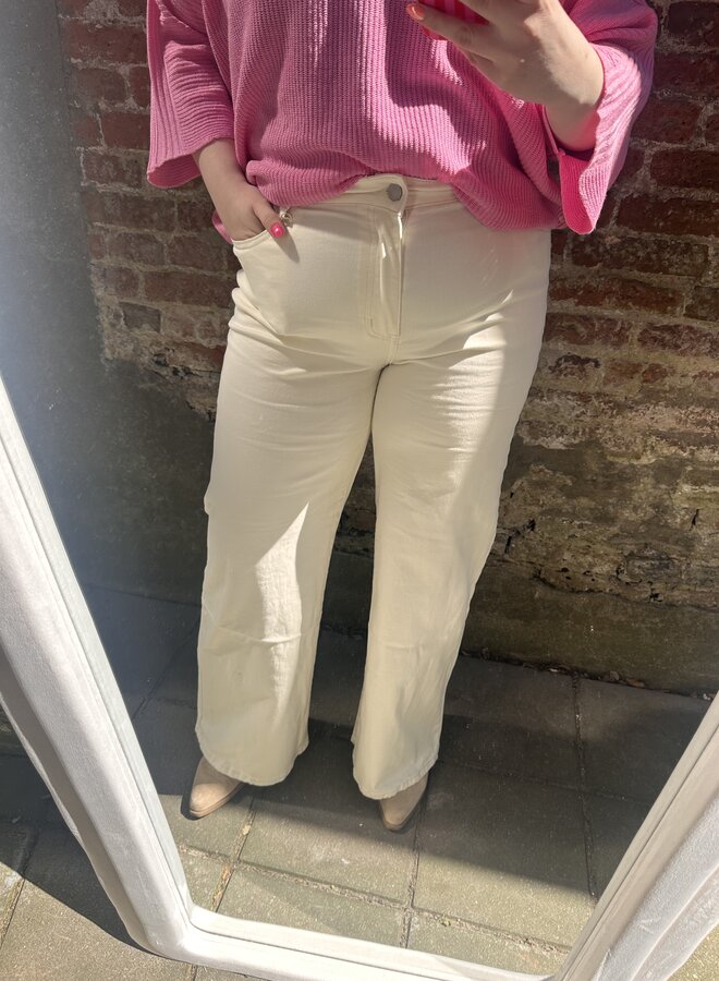 Jeans Wide Leg Crème SKA072-23