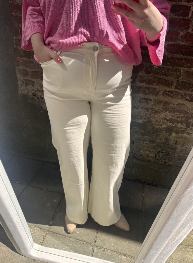 Jeans Wide Leg Crème SKA072-23