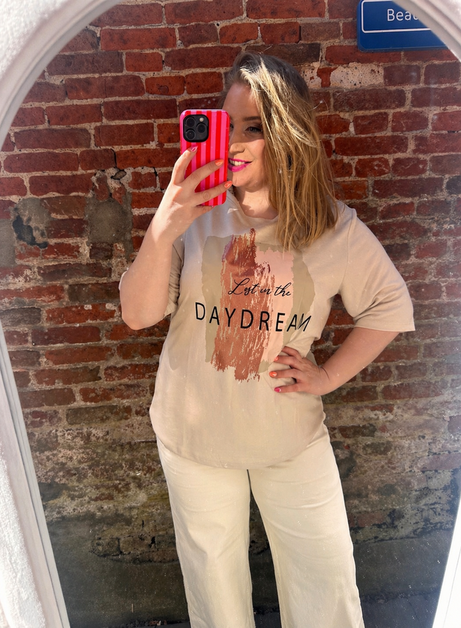 CARNICKY 2/4 SLEEV BOATNECK TEE JRS Oatmeal/DAYDREAM