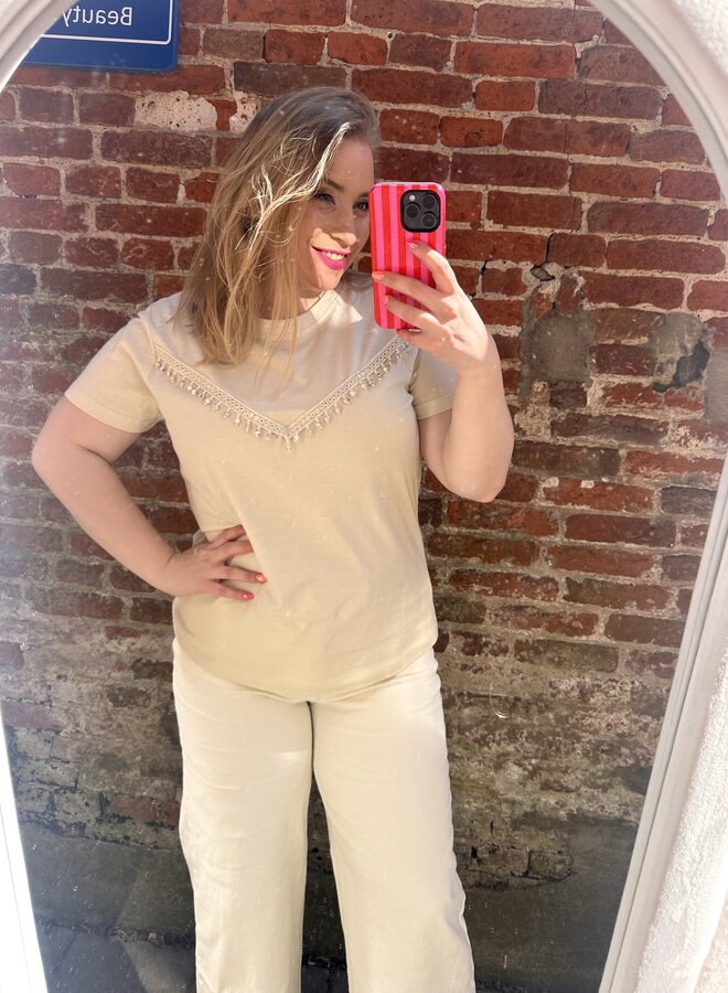 CARCHELSEA S/S EMB TOP JRS Birch/Chelsea ch