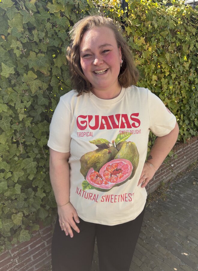 CARJENNY SS PRINT JEANS TEE JRS Birch/Peach