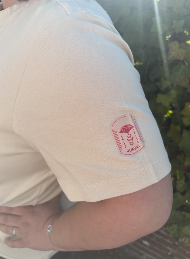 CARJENNY SS PRINT JEANS TEE JRS Birch/Peach