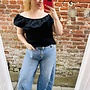 VMCANE OFF SHOULDER TOP JRS CUR Black