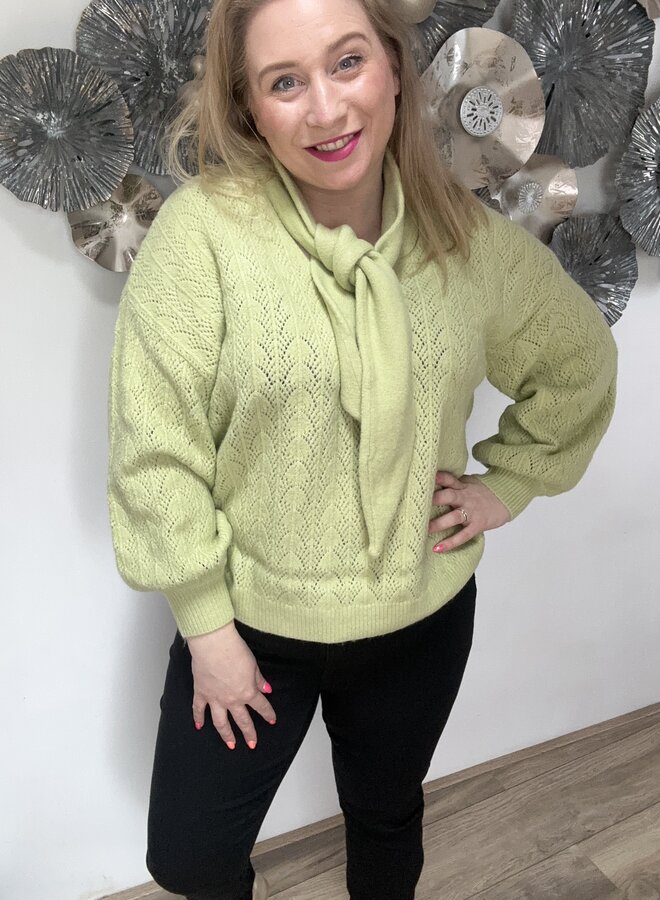 VMKAE LS SCARF KNIT PULLOVER EXP CUR Winter Pear