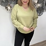 VMELLIE LS V-NECK EMB SWEAT JRS EX CUR Winter Pear