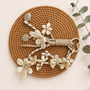 Sleutelhanger Bloesem beige