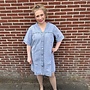 VMCFONDA 2/4 ABK V-NECK DNM DRESS M CUR Light Blue Denim