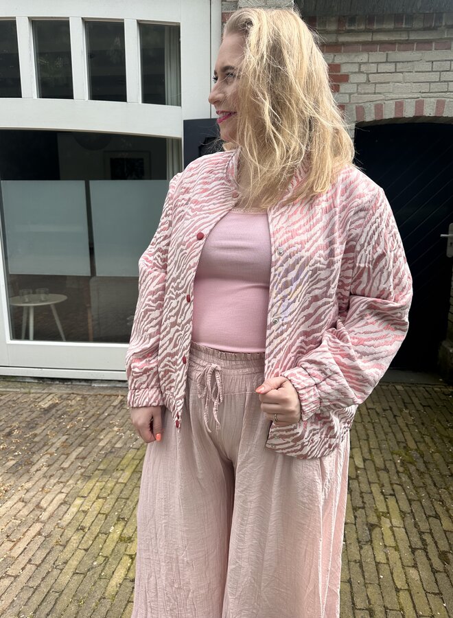 VMZITTA LS JAQUARD BOMBER EXP CUR Watermelon