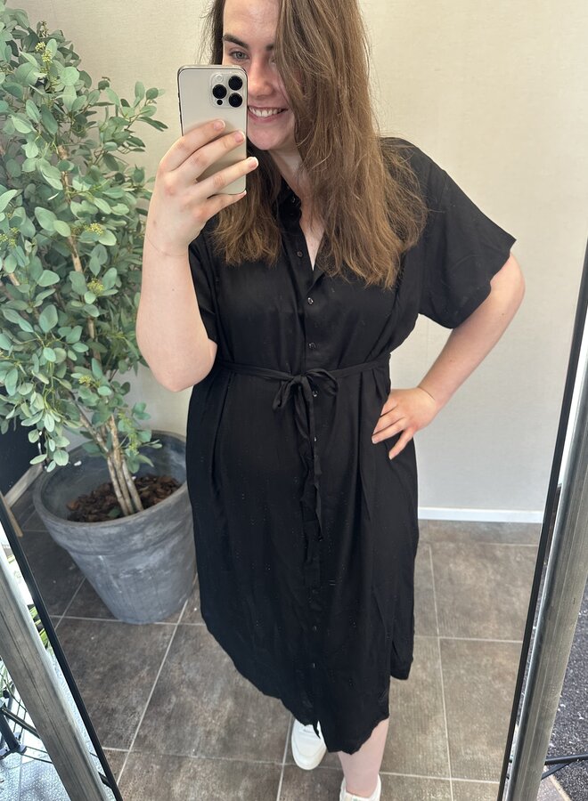 VMBUMPY SS SHIRT DRESS WVN NOOS CUR Black