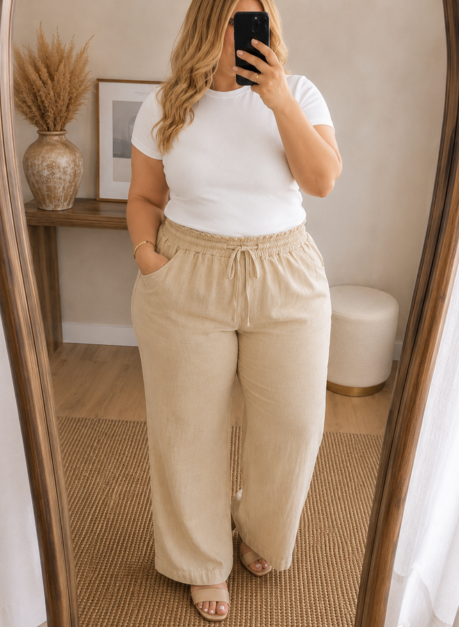 VMCHARLINE HW TROUSERS EXP CUR Warm Sand