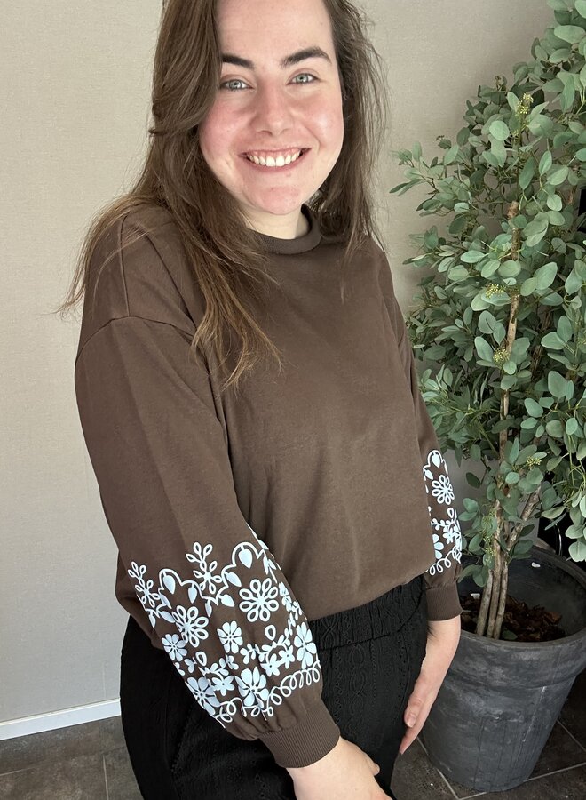 CARBROOKE L/S O-NECK PRINT SWT JRS NOOS