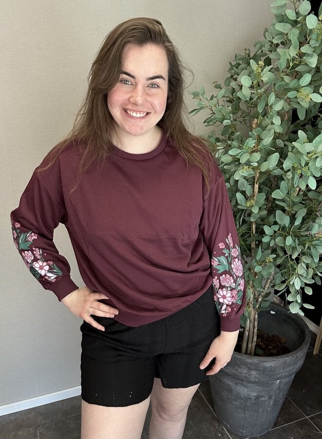 CARBROOKE L/S O-NECK PRINT SWT JRS NOOS Fig/Peony