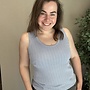 VMCSECRET SHORE SL U-BACK TOP SE CUR Brunnera Blue/W. SILVER