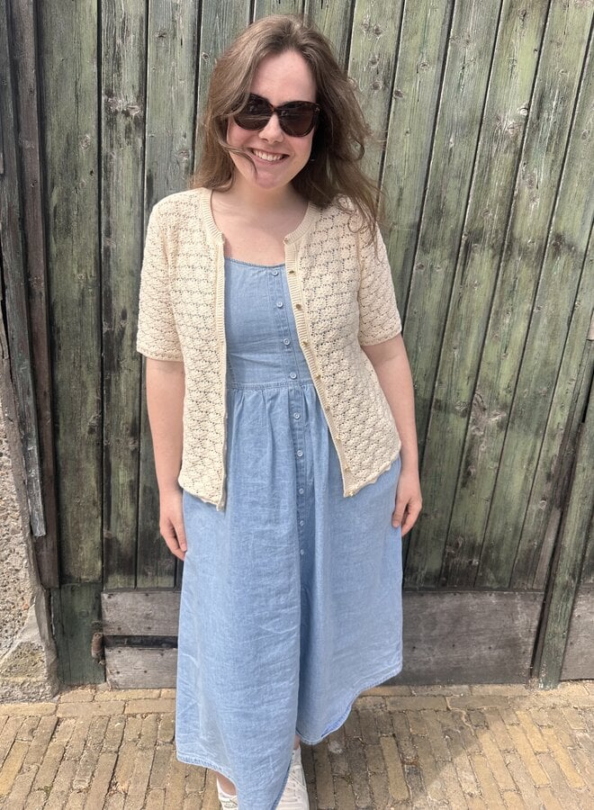VMCKORA 2/4 O-NECK BUTTON CARDIGAN CUR Birch