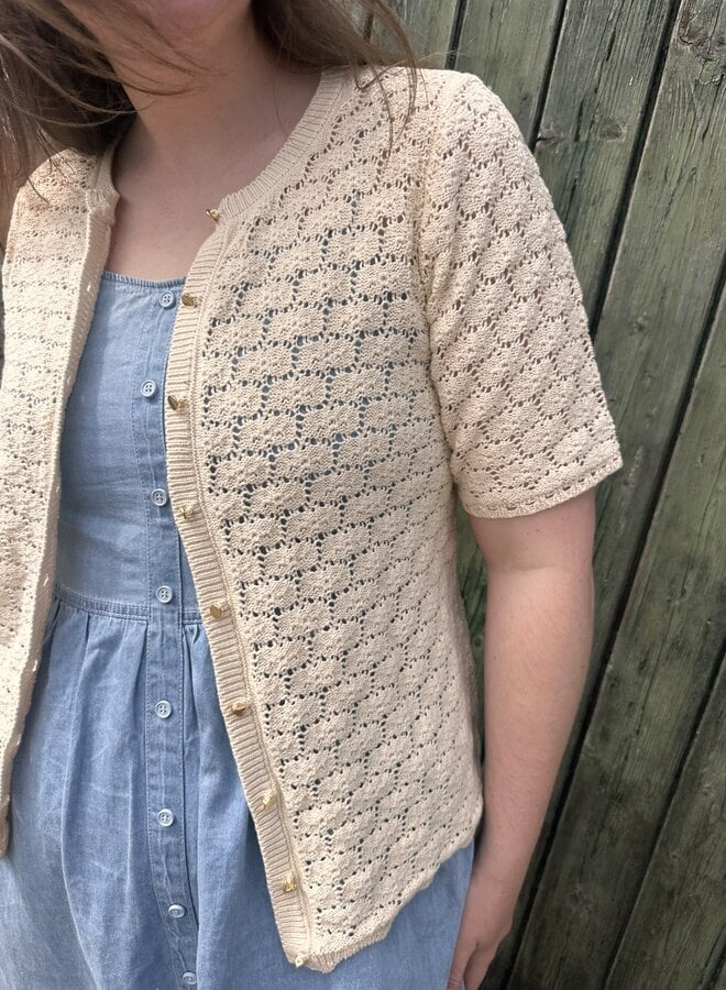 VMCKORA 2/4 O-NECK BUTTON CARDIGAN CUR Birch