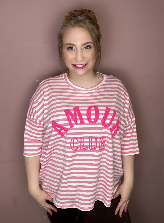 Shirt Amour Streep (meerdere kleuren)
