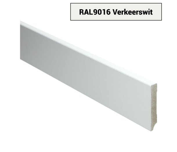 MDF Plint Modern Gelakt RAL 9016 Vochtwerend
