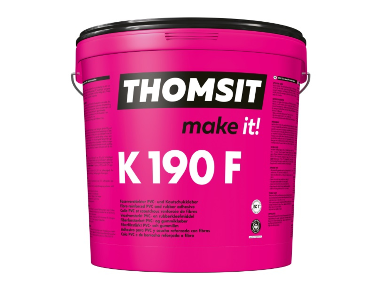 Thomsit K190F Vezelversterkte PVC/Rubberlijm 13 kg.
