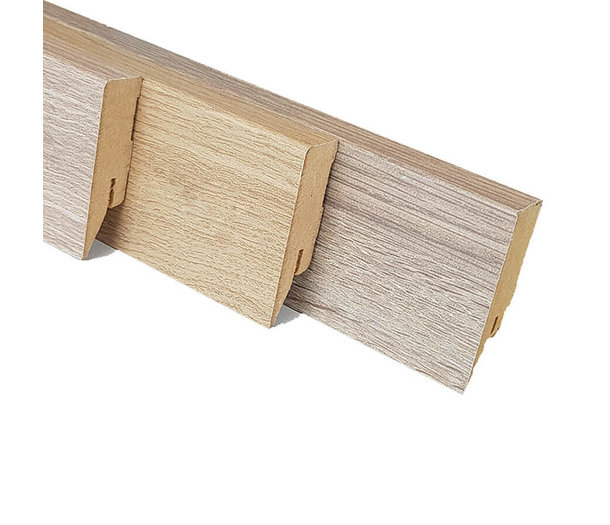 MDF Rechte blokplint met decorfolie 70x14 MDF Rechte blokplint met decorfolie 70x14