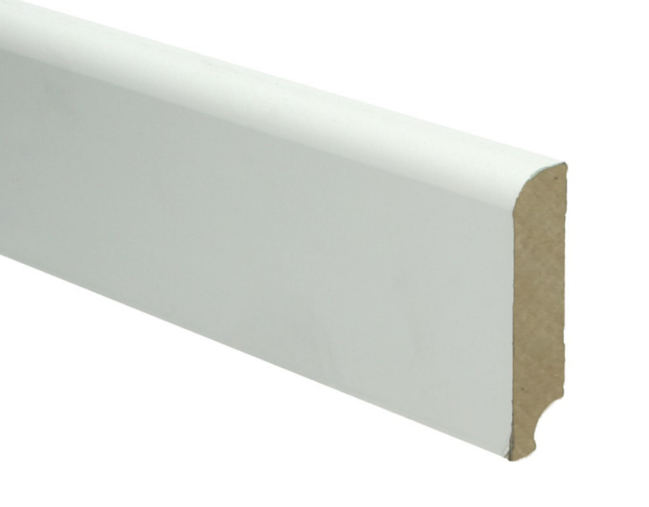 MDF Plint Koloniaal Gelakt RAL 9010 Vochtwerend