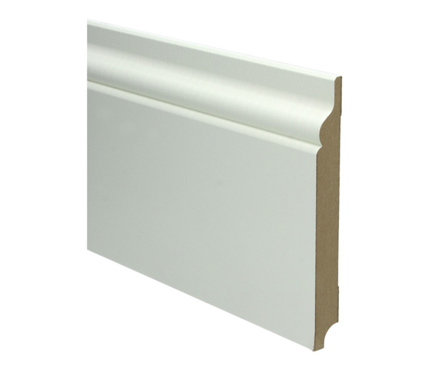 MDF Plint Romantisch Gelakt RAL 9010 Vochtwerend MDF Plint Romantisch Gelakt RAL 9010 Vochtwerend