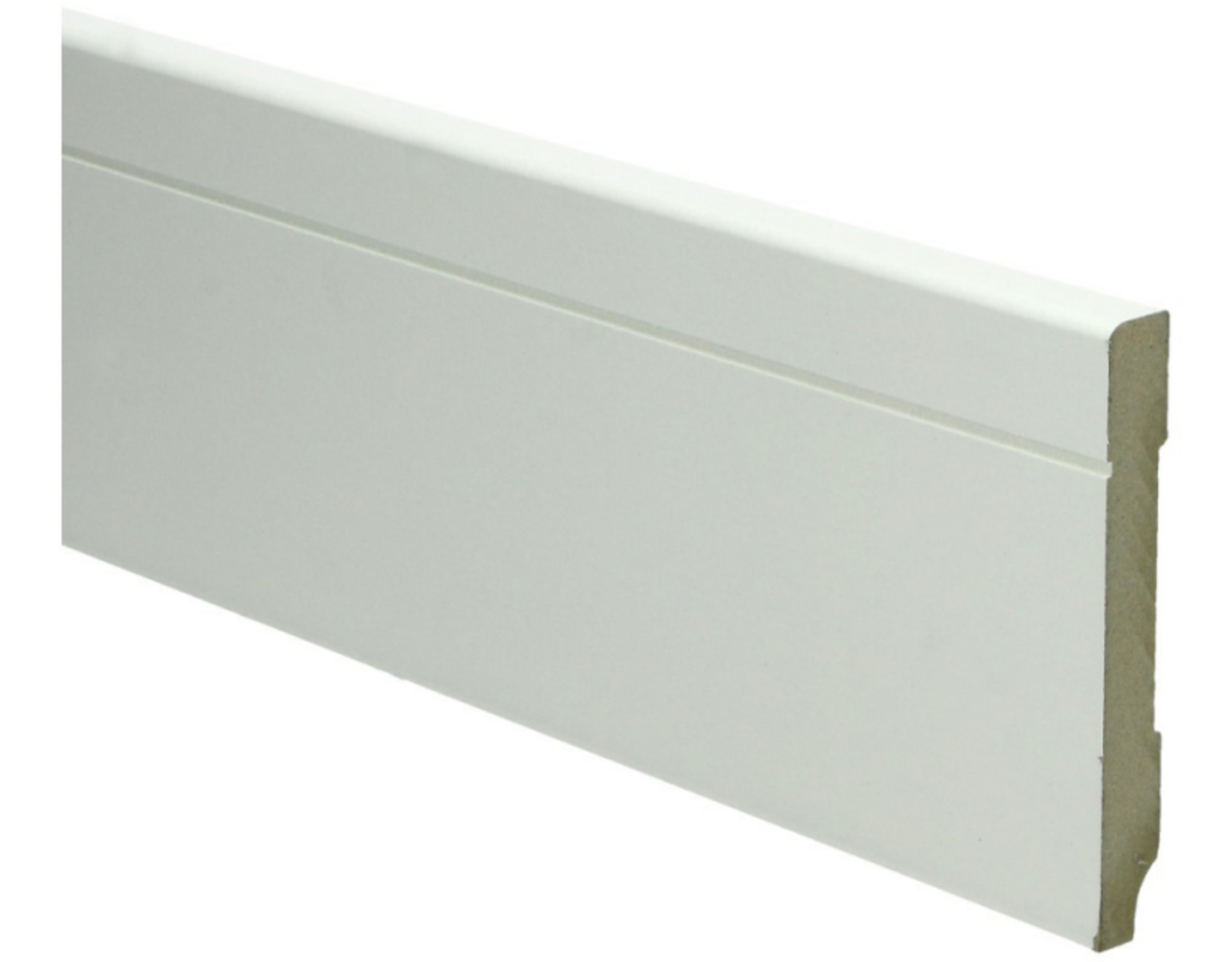 MDF Plint Tijdloos Gelakt RAL 9010 Vochtwerend MDF Plint Tijdloos Gelakt RAL 9010 Vochtwerend