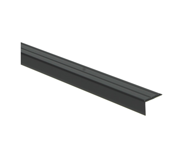 Hoeklijnprofiel Zelfklevend 17 mm. Zwart 100 cm.
