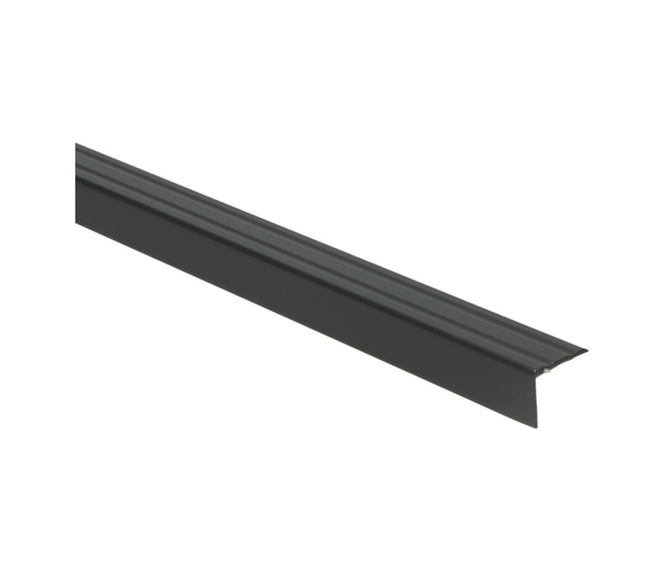 Hoeklijnprofiel Zelfklevend 20 mm. Zwart 100 cm.