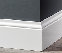 MDF Plint Romantisch Gelakt RAL 9010 Vochtwerend MDF Plint Romantisch Gelakt RAL 9010 Vochtwerend