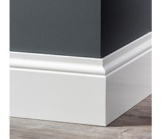 MDF Plint Romantisch Gelakt RAL 9010 Vochtwerend MDF Plint Romantisch Gelakt RAL 9010 Vochtwerend