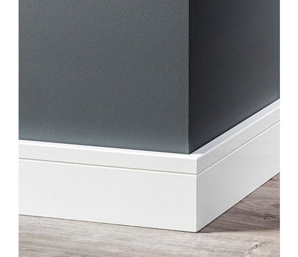 MDF Plint Tijdloos Gelakt RAL 9010 Vochtwerend MDF Plint Tijdloos Gelakt RAL 9010 Vochtwerend