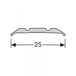 Dilatatieprofiel Zelfklevend 25 mm. RVS Dilatatieprofiel Zelfklevend 25 mm. RVS