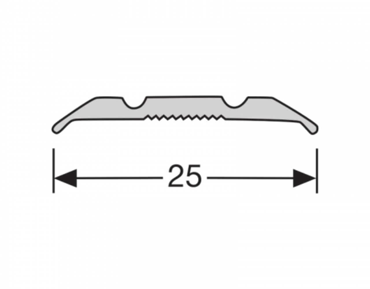 Dilatatieprofiel Zelfklevend 25 mm. Zilver