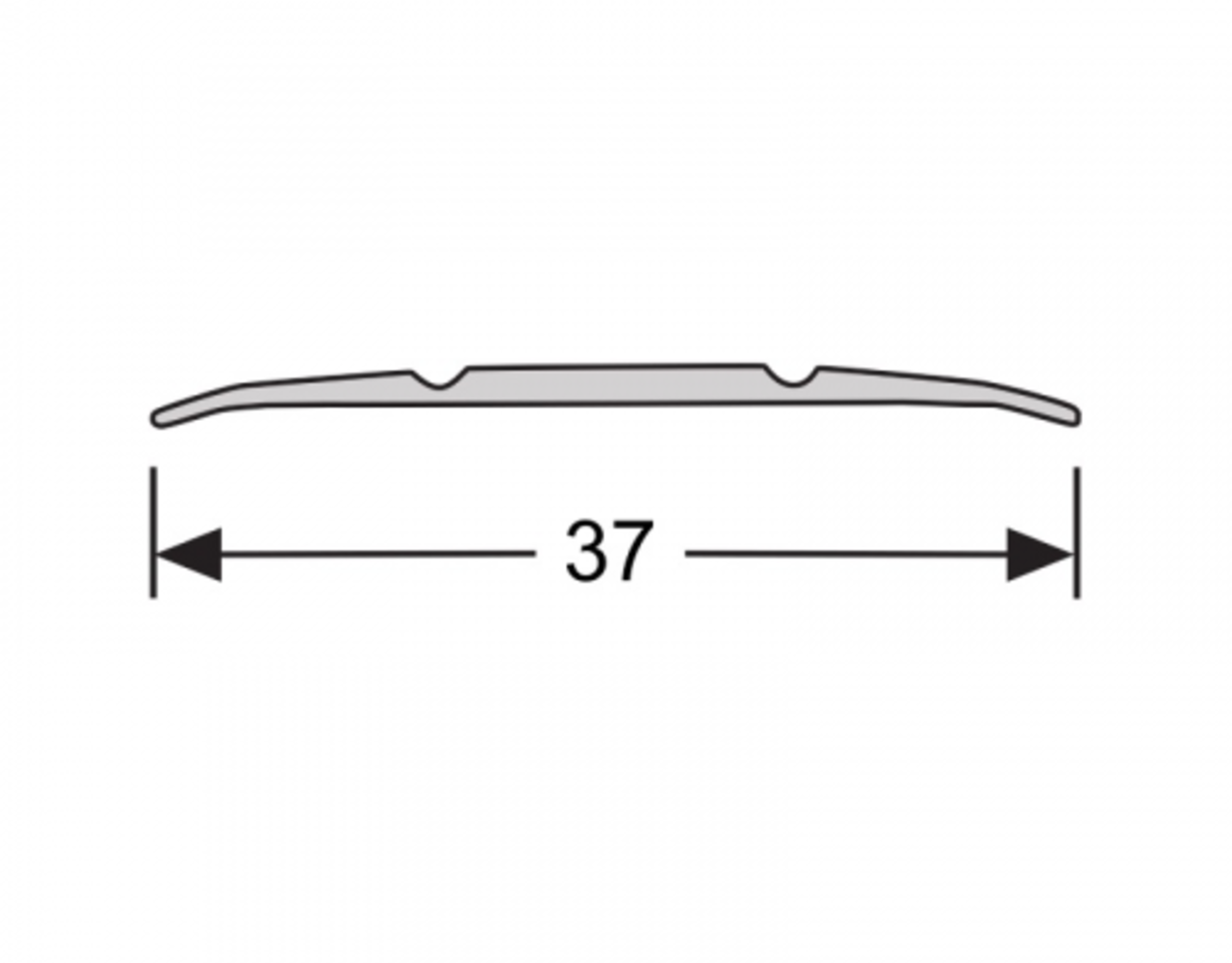 Dilatatieprofiel Zelfklevend 37 mm. Zilver Dilatatieprofiel Zelfklevend 37 mm. Zilver