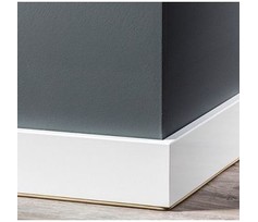 MDF Plint Modern Gelakt RAL 9010 Vochtwerend met uitsparing voor geluidreducerende strip