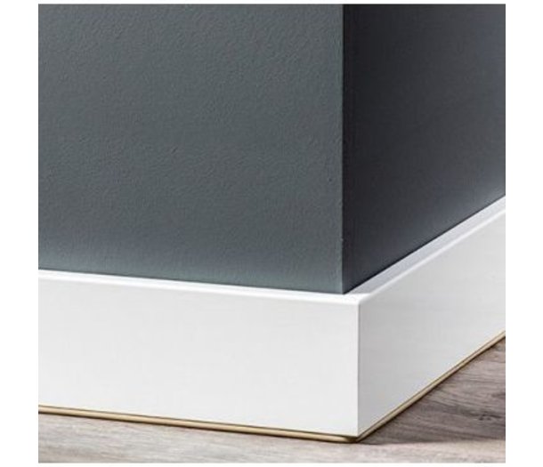 MDF Plint Modern Gelakt RAL 9010 Vochtwerend met uitsparing voor geluidreducerende strip MDF Plint Modern Gelakt RAL 9010 Vochtwerend met uitsparing voor geluidreducerende strip