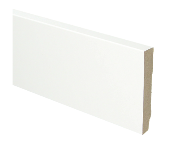 MDF Plint Modern Recht Wit Folie Vochtwerend MDF Plint Modern Recht Wit Folie Vochtwerend