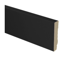 MDF Plint Modern Recht Zwart Folie Vochtwerend