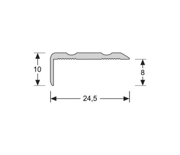 Hoeklijnprofiel Zelfklevend 10 mm. RVS Geborsteld Hoeklijnprofiel Zelfklevend 10 mm. RVS Geborsteld