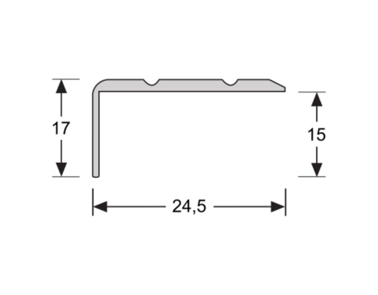 Hoeklijnprofiel Zelfklevend 17 mm. RVS Geborsteld Hoeklijnprofiel Zelfklevend 17 mm. RVS Geborsteld