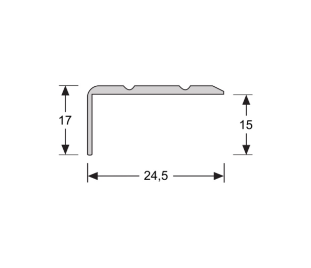 Hoeklijnprofiel Zelfklevend 17 mm. RVS Geborsteld Hoeklijnprofiel Zelfklevend 17 mm. RVS Geborsteld
