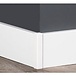 Hoek/eindstuk t.b.v. MDF Plint RAL 9010 55x9 Vochtwerend Hoek/eindstuk t.b.v. MDF Plint RAL 9010 55x9 Vochtwerend