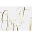 Gastenboek wit met gouden letters 22 pagina's